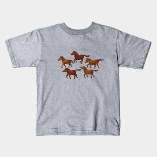 Running horses Kids T-Shirt